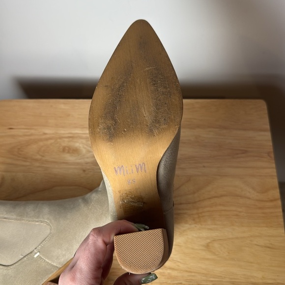 Mi.im Women's Esmee Chelsea Boots Tan Stacked Heel Pointed Toe size 8.5 - Picture 10 of 10